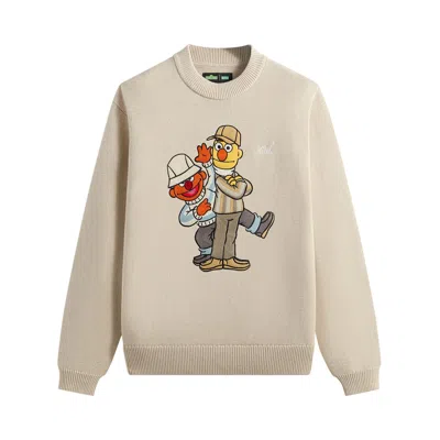 Pre-owned Kith X Sesame Street Bert X Earnie Crewneck Sweater 'sandy Heather' | Cream | Men's Size M