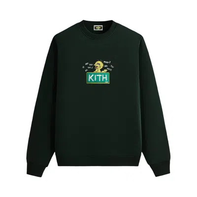 Pre-owned Kith X Sesame Street Big Bird Nelson Crewneck 'stadium' | Green | Men's Size Xl