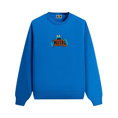 Pre-owned Kith X Sesame Street Cookie Monster Nelson Crewneck 'voyage' | Blue | Men's Size M