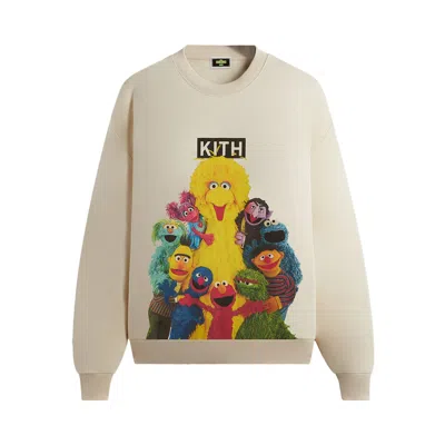 Pre-owned Kith X Sesame Street Group Hug Nelson Crewneck 'waffle' | Cream | Men's Size Xl