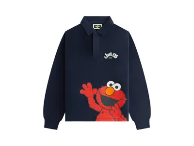 Pre-owned Kith X Sesame Street Kids Elmo & Cookie Monster Rugby In Nocturnal
