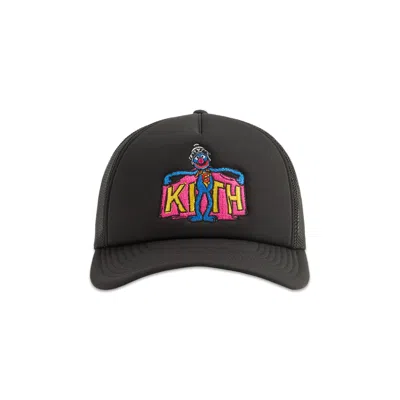 Pre-owned Kith X Sesame Street Super Grover Nolan Trucker Cap 'black' | Men's Size Onesize