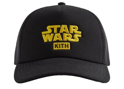Pre-owned Kith X Star Wars Cotton Twill Foam Trucker Hat In Black Ph