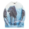 Kith X Star Wars Hoth Crewneck 'summit' In Blue