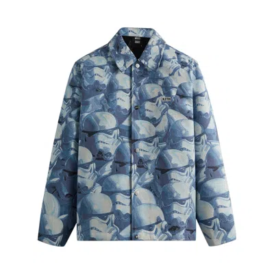 Pre-owned Kith X Star Wars Stormtrooper Coaches Jacket 'helium' In Multi-color