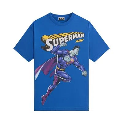 Pre-owned Kith X Superman Bizarro Tee 'cyclone' | Blue | Men's Size Xl