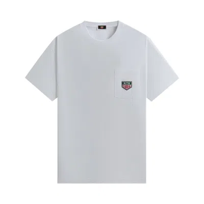Pre-owned Kith X Tag Heuer Formula 1 Badge Pocket Tee 'white'