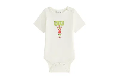 Pre-owned Kith X The Grinch Baby Classic Logo Bodysuit Sandrift