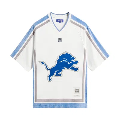 Pre-owned Kith X The Nfl For The Detroit Lions Leon Shirt 'white' | Men's Size Xs