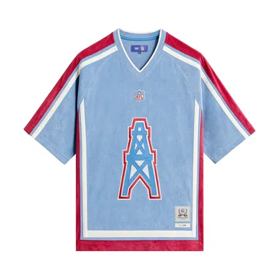 Pre-owned Kith X The Nfl For The Houston Oilers Leon Shirt 'ato' | Blue | Men's Size L