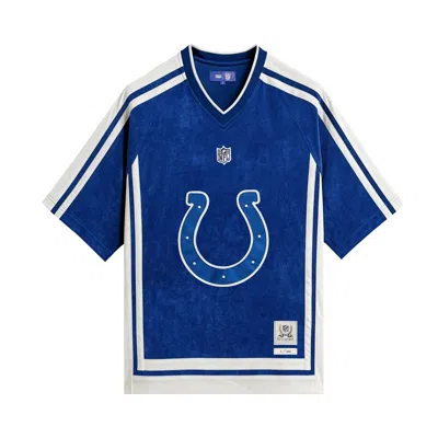 Pre-owned Kith X The Nfl For The Indianapolis Colts Leon Shirt 'current' | Blue | Men's Size L