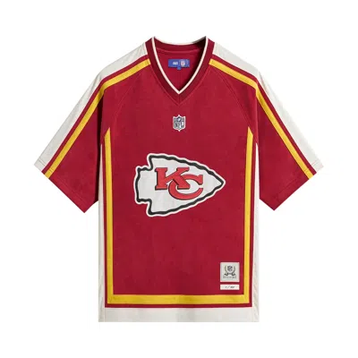 Pre-owned Kith X The Nfl For The Kansas City Chiefs Leon Shirt 'race' | Red | Men's Size Xs