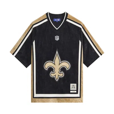 Pre-owned Kith X The Nfl For The New Orleans Saints Leon Shirt 'black' | Men's Size L