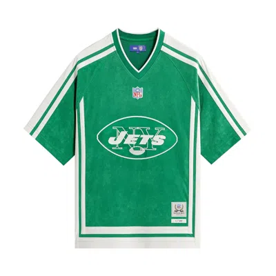 Pre-owned Kith X The Nfl For The New York Jets Leon Shirt 'luna' | Green | Men's Size Xs