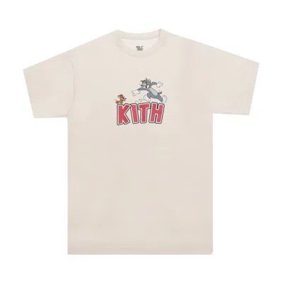 Pre-owned Kith X Tom & Jerry T-shirt 'turtle Dove' | Cream | Men's Size M