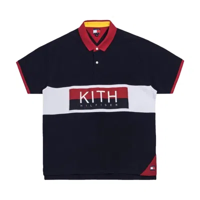 Pre-owned Kith X Tommy Hilfiger Chest Stripe Polo 'navy' | Blue | Men's Size M