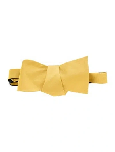 Pre-owned Kith X Tommy Hilfiger Silk Self-tie Bow Tie In Yellow