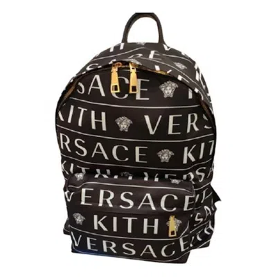 Pre-owned Kith X Versace Monogram Backpack In Black