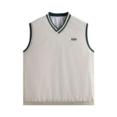 Pre-owned Kith X Wilson Dobby Reversible Vest 'sandrift' | Tan | Men's Size L