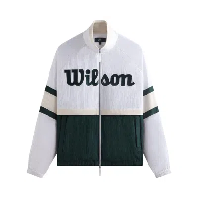 Pre-owned Kith X Wilson Dobby Track Jacket 'white' | Men's Size L