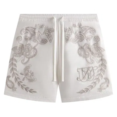 Pre-owned Kith X Wilson Embroidered Mesh Active Short 'white' | Men's Size L