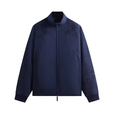 Pre-owned Kith X Wilson Embroidered Mesh Track Jacket 'nocturnal' | Blue | Men's Size Xs