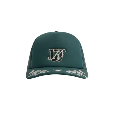 Pre-owned Kith X Wilson Polyfoam Nolan Trucker Hat 'stadium' | Green | Women's Size Onesize
