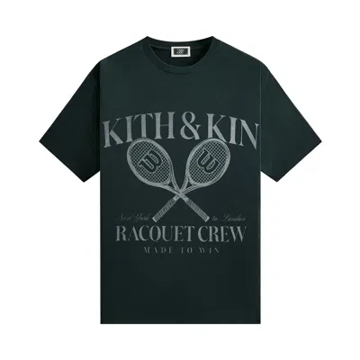 Pre-owned Kith X Wilson Racquet Crew Vintage Tee 'stadium' | Green | Men's Size Xl