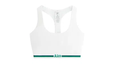 Pre-owned Kith X Wilson Women's Doubles Racerback Bra In White