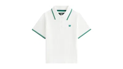 Pre-owned Kith X Wilson Women's Essex Sweater Polo Shirt In White