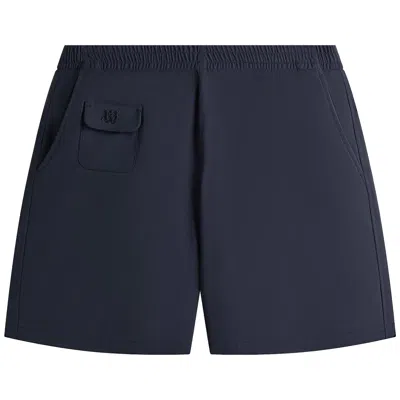 Pre-owned Kith X Wilson Wool Lewis Pocket Short 'gulf' | Blue | Men's Size M