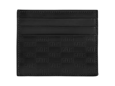 Pre-owned Kith Mas Monogram Card Holder In Black