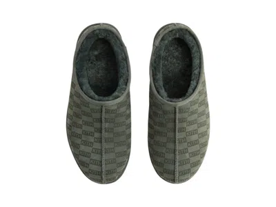 Pre-owned Kith Mas Monogram Shearling Slippers In Stadium In Gray