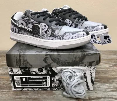 Pre-owned Kito Wares Catacombs V2 Skate Low Sb Dunk Custom Sneakers Mens Size 8 / Wmns 9.5 In Black