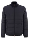 Kiton Technical Fabric Bomber Jacket In Blue