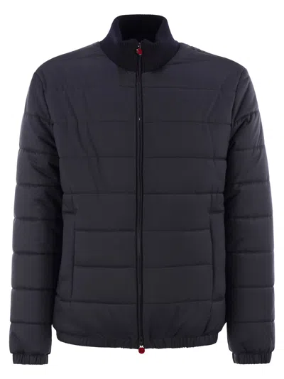 KITON KITON TECHNICAL FABRIC BOMBER JACKET