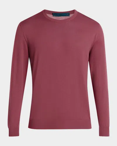 Kiton Fine-gauge Wool Knit Crewneck Sweater