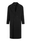 Kiton Dark Grey Tib Virgin Wool Coat In Black