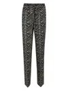 Kiton Abstract-pattern Trousers In Black