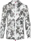 Kiton Abstract-print Linen Jacket In Grey