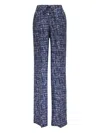 Kiton Abstract-print Trousers In Blue