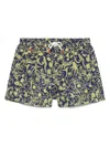 Kiton Abstract-pattern Print Swim Shorts In Multi