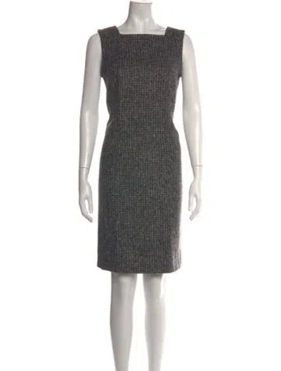 Pre-owned Kiton Alpaca Knee-length Dress In Grey