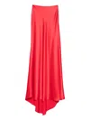 Kiton Asymmetric Maxi Skirt In Red