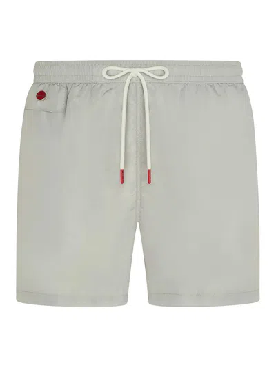 Kiton Short Swim Trunks In White