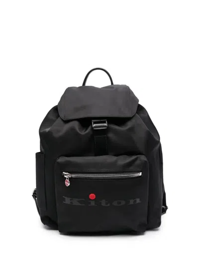 Kiton Backpack Bags In Black
