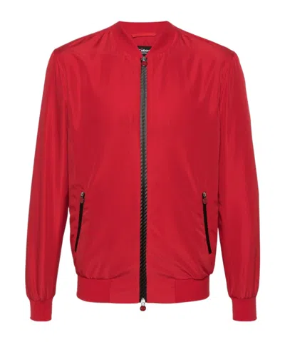 KITON BASEBALL-COLLAR BOMBER JACKET