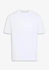 Kiton Cotton Crew-neck Short-sleeve T-shirt In White