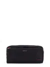 Kiton Rectangular Travel Case Front Pocket In Black