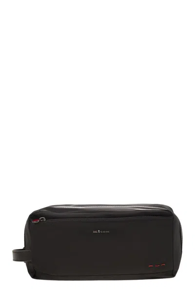 Kiton Beauty Case With Logo And Lettering In Black